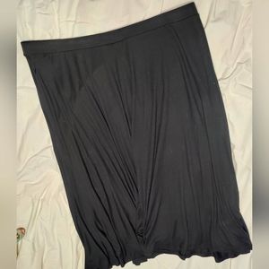 Rebdolls Midi Jersey Swing Pull-On Skirt with Pockets, black, 4x